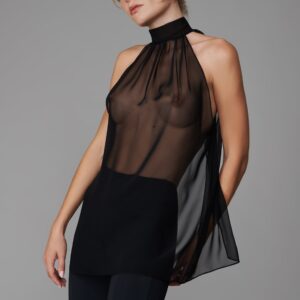 013 Blouse Transparente En Mousseline